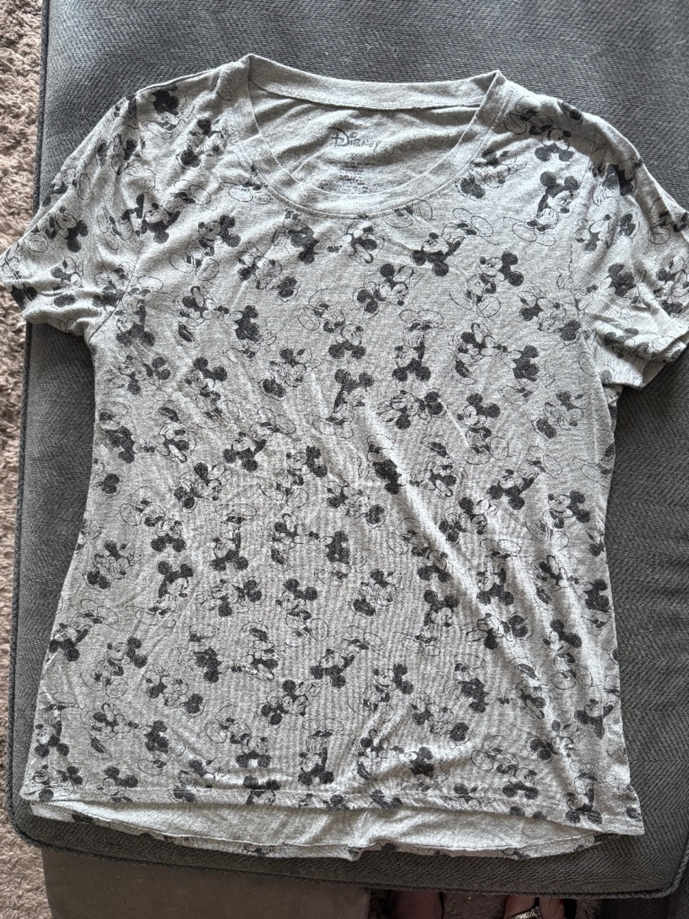 Disney - Grey T-Shirt with black Mickeys and Minnies - GUC, Size XL